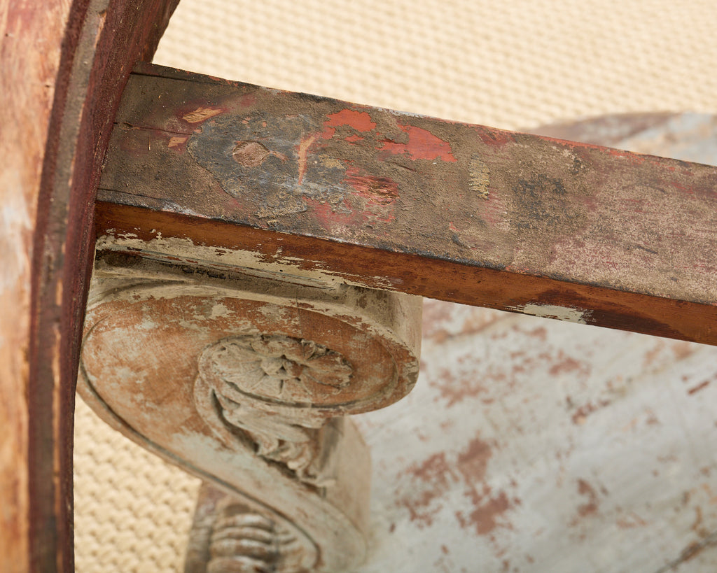 Monumental Swedish Gustavian Style Marble Top Center Table