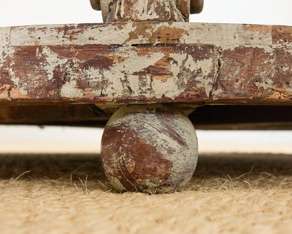 Monumental Swedish Gustavian Style Marble Top Center Table