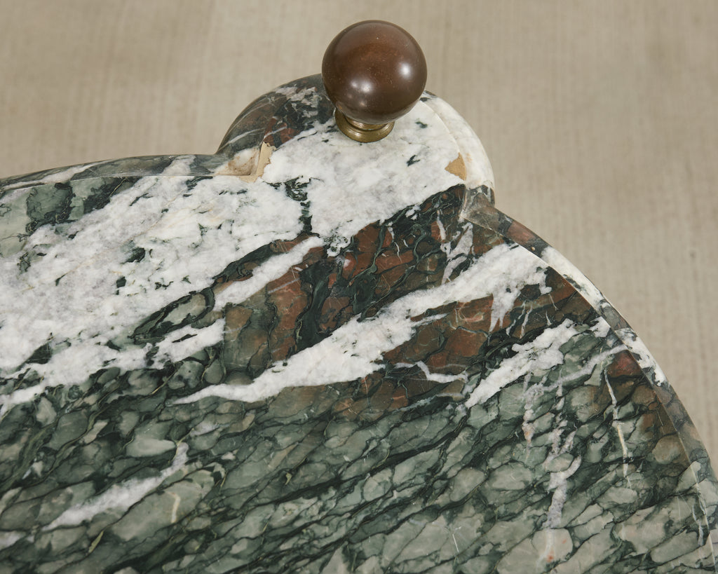 Country English Iron Marble Bronze Drink Table Trivet