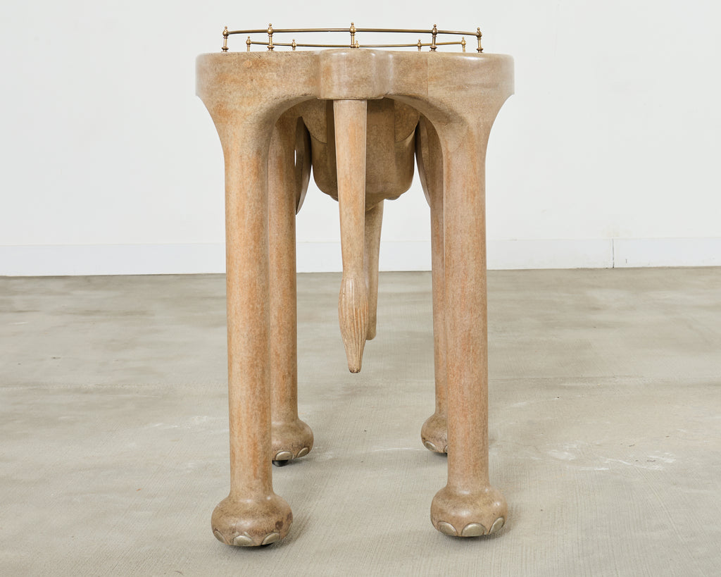 Marge Carson Hollywood Regency Elephant Bar Cart