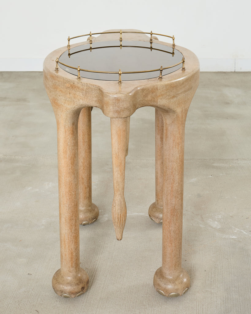 Marge Carson Hollywood Regency Elephant Bar Cart