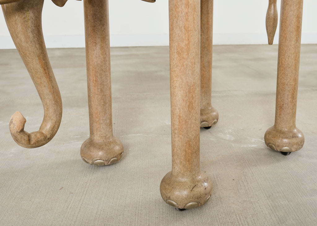 Marge Carson Hollywood Regency Elephant Bar Cart