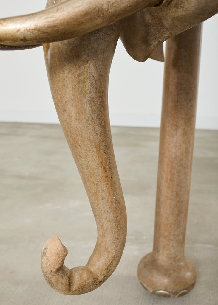 Marge Carson Hollywood Regency Elephant Bar Cart