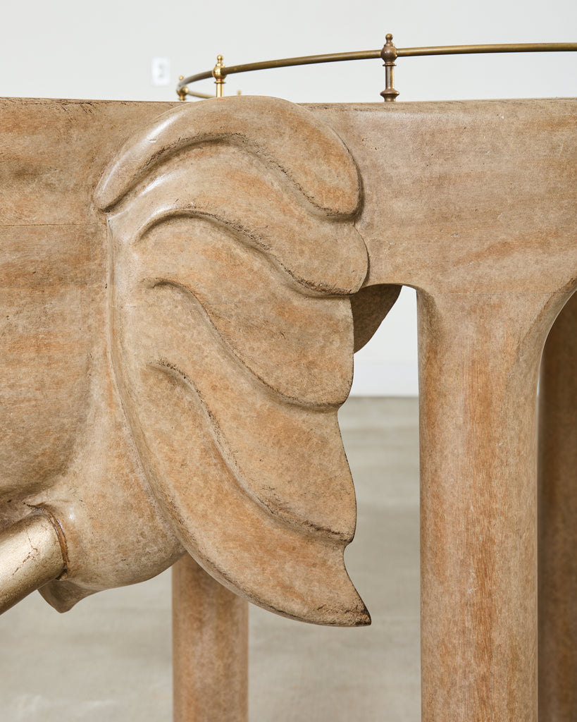 Marge Carson Hollywood Regency Elephant Bar Cart