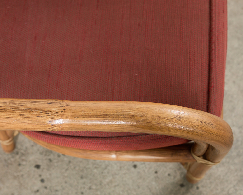 McGuire Organic Modern Rattan and Cane Back Armchair