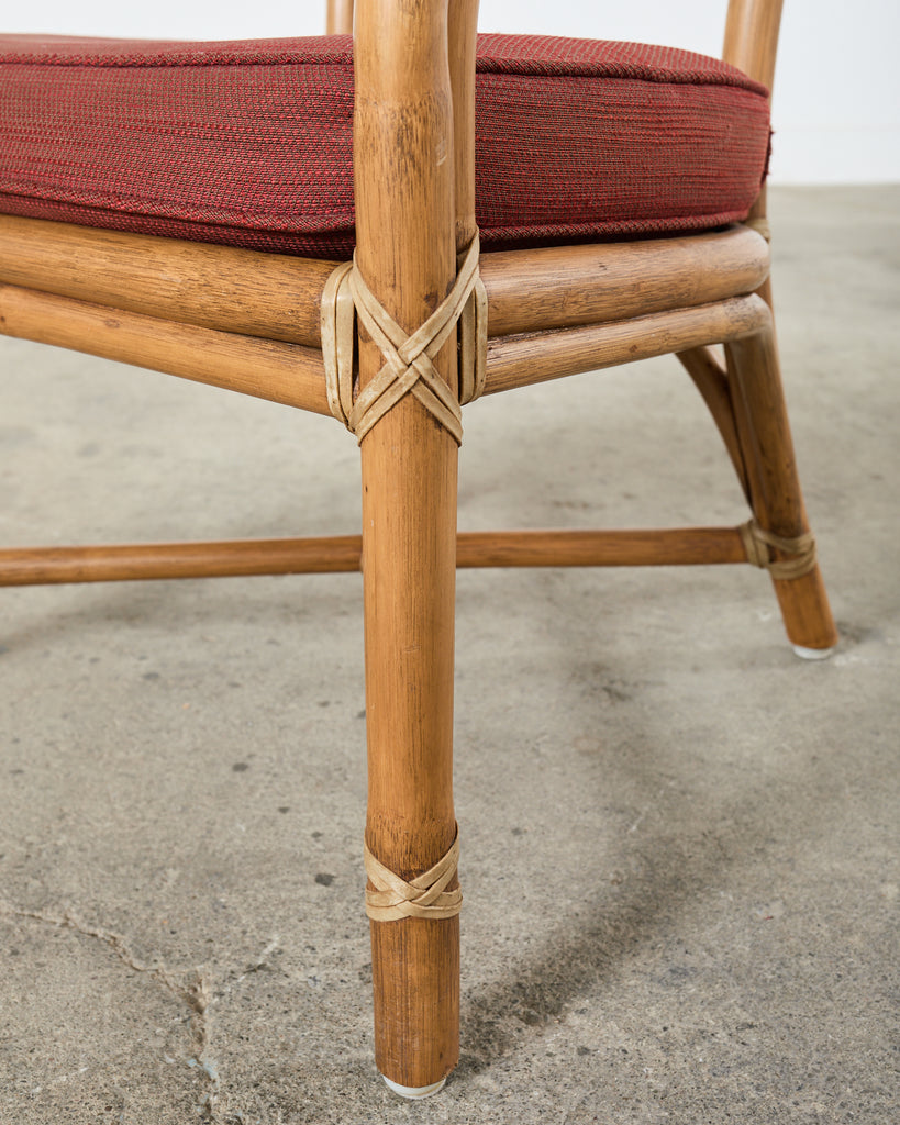 McGuire Organic Modern Rattan and Cane Back Armchair