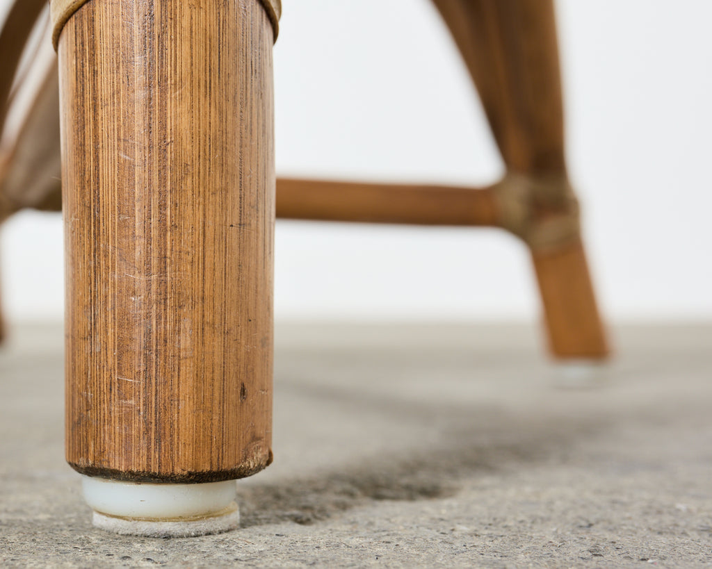 McGuire Organic Modern Rattan and Cane Back Armchair