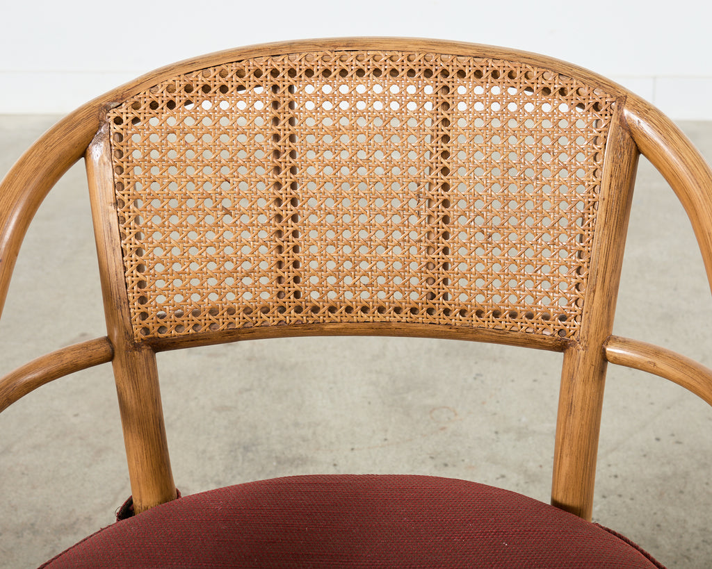 McGuire Organic Modern Rattan and Cane Back Armchair