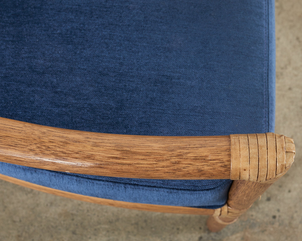 Set of Six Orlando Diaz-Azcuy for McGuire Salon Armchairs