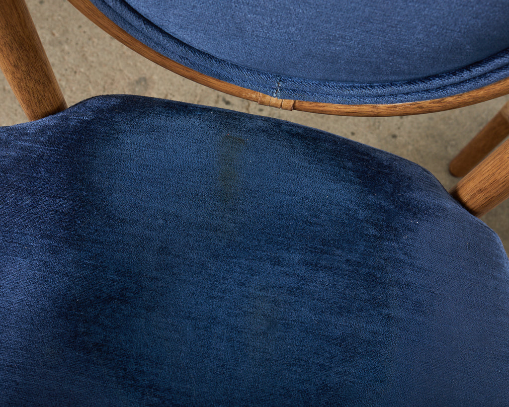 Set of Six Orlando Diaz-Azcuy for McGuire Salon Armchairs