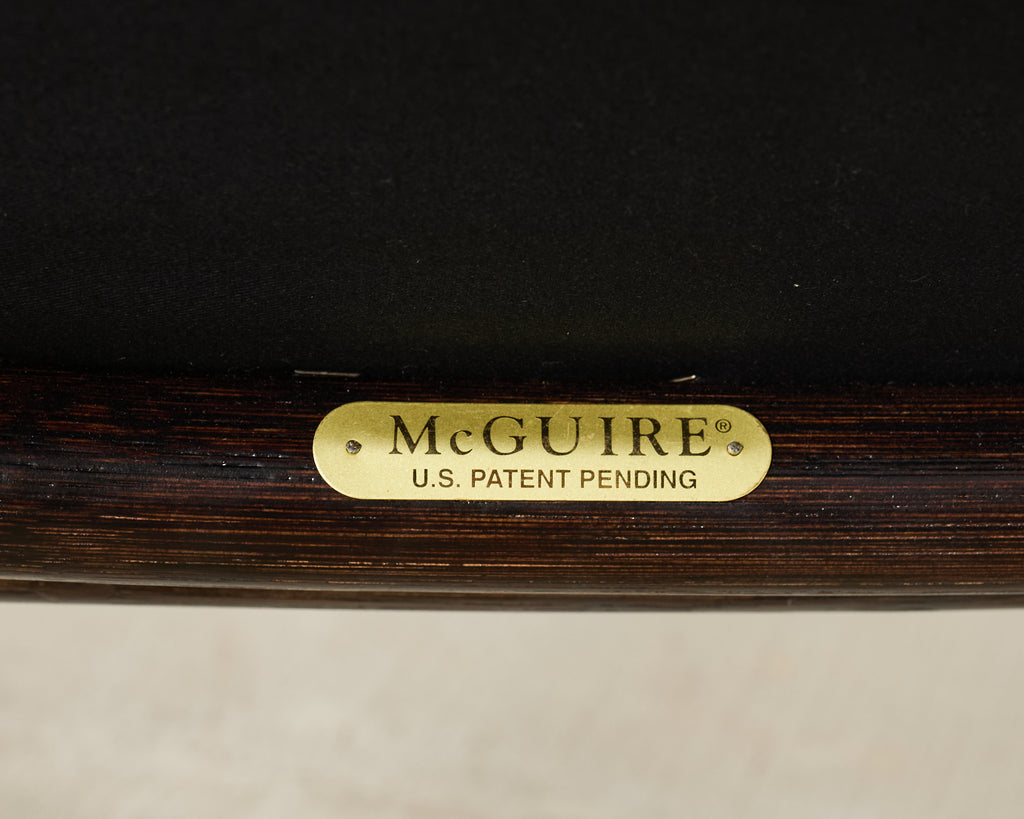 Set of Ten Barbara Barry for McGuire Caned Dining Armchairs