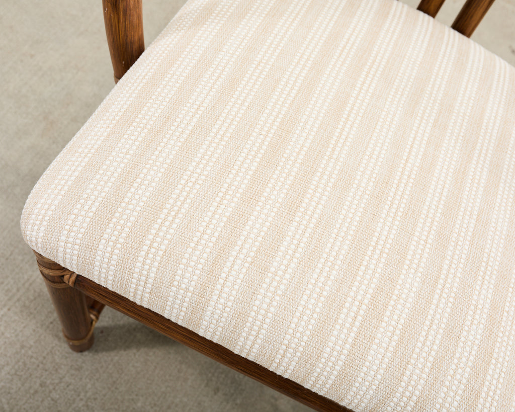 Set of Eight McGuire Organic Modern Rattan Dining Chairs