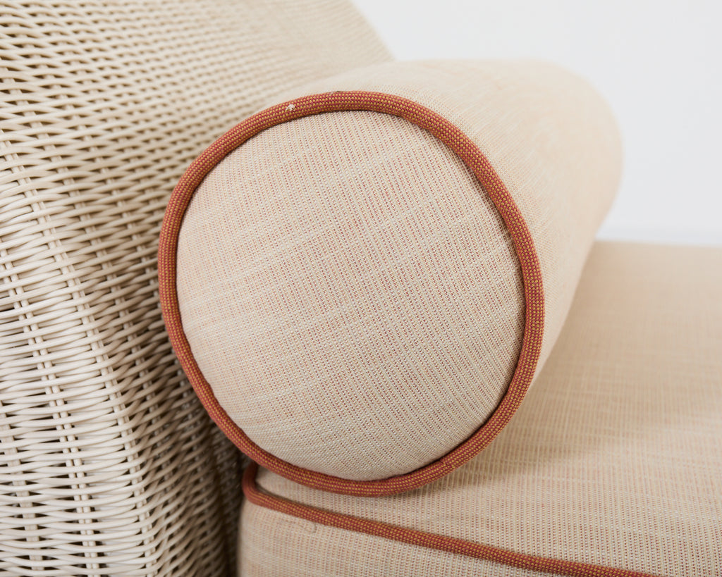 Pair of McGuire Garden Chaise Longue Bench Daybeds