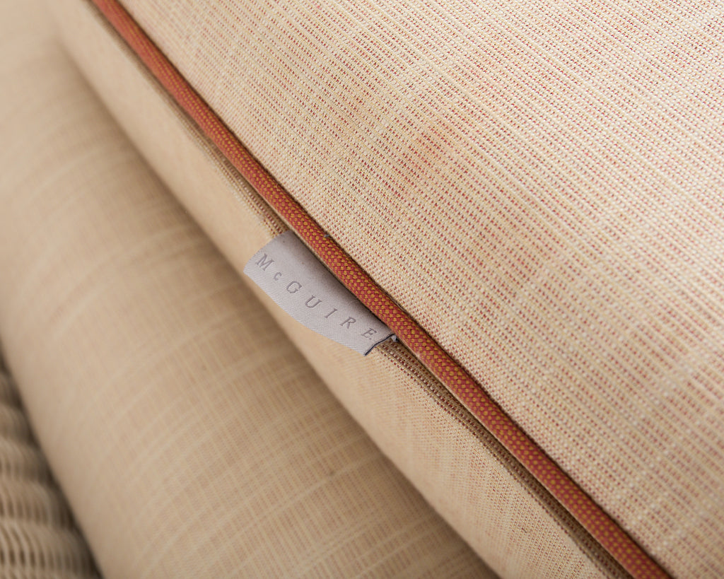 Pair of McGuire Garden Chaise Longue Bench Daybeds