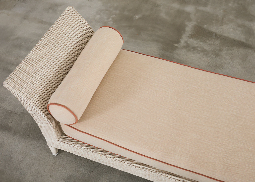 Pair of McGuire Garden Chaise Longue Bench Daybeds