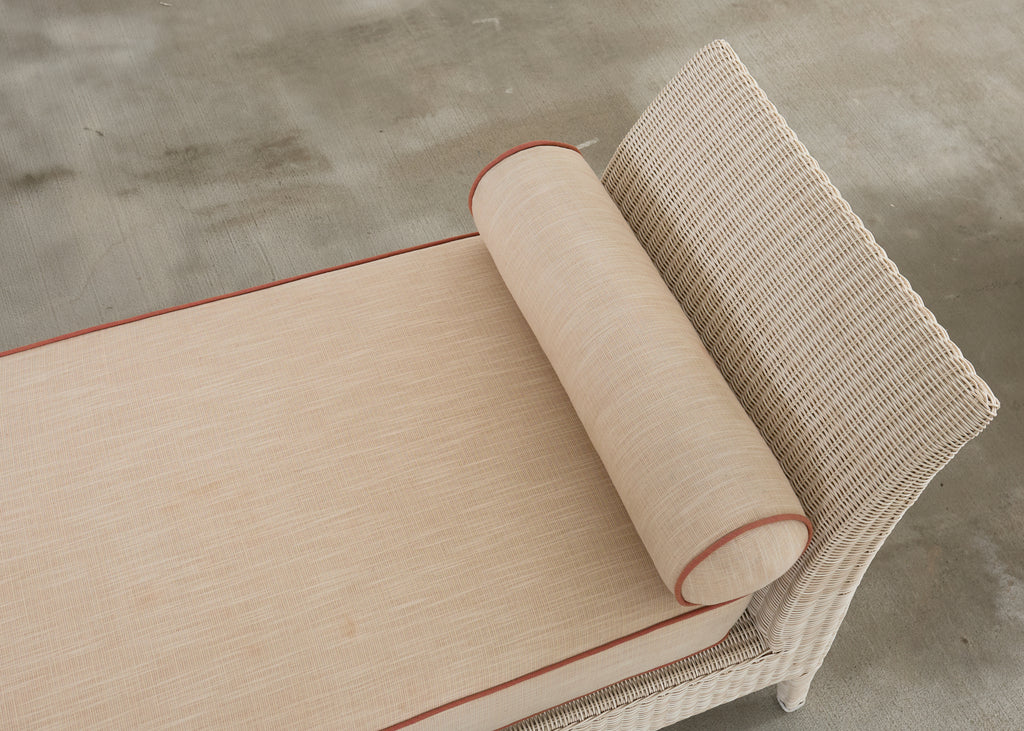 Pair of McGuire Garden Chaise Longue Bench Daybeds