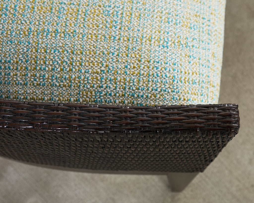 Set of Six McGuire Woven Rattan Cane Dining Armchairs