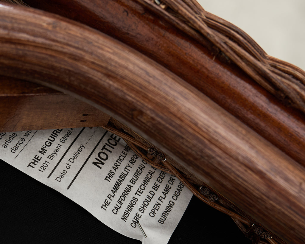 Set of Eight Thomas Pheasant for McGuire Rattan Dining Chairs