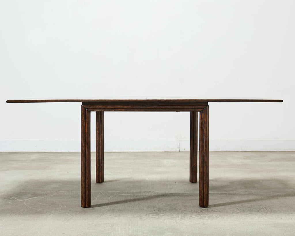 McGuire Organic Modern Rattan and Oak Flip-Top Games Table