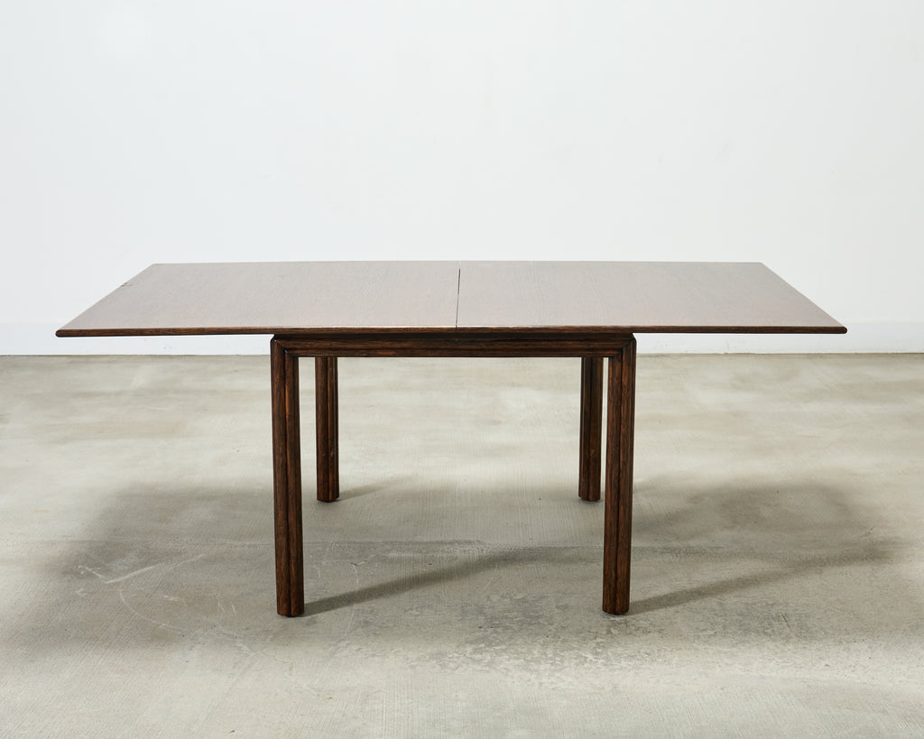 McGuire Organic Modern Rattan and Oak Flip-Top Games Table