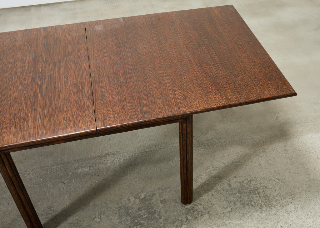 McGuire Organic Modern Rattan and Oak Flip-Top Games Table