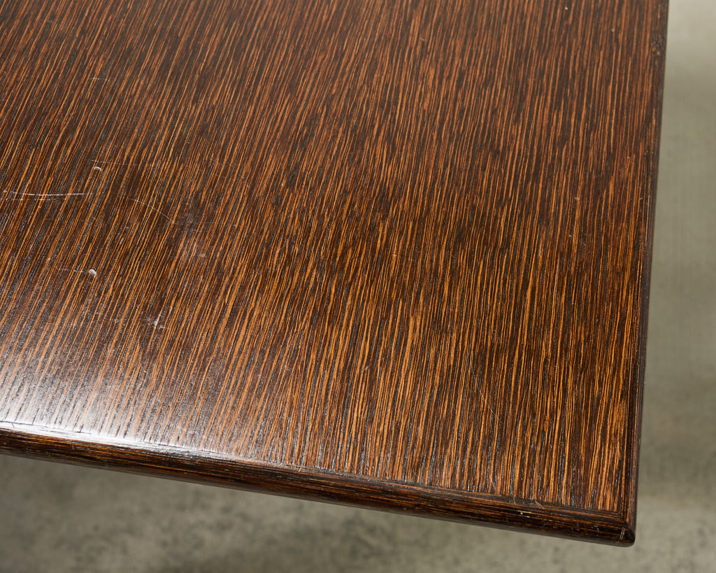 McGuire Organic Modern Rattan and Oak Flip-Top Games Table