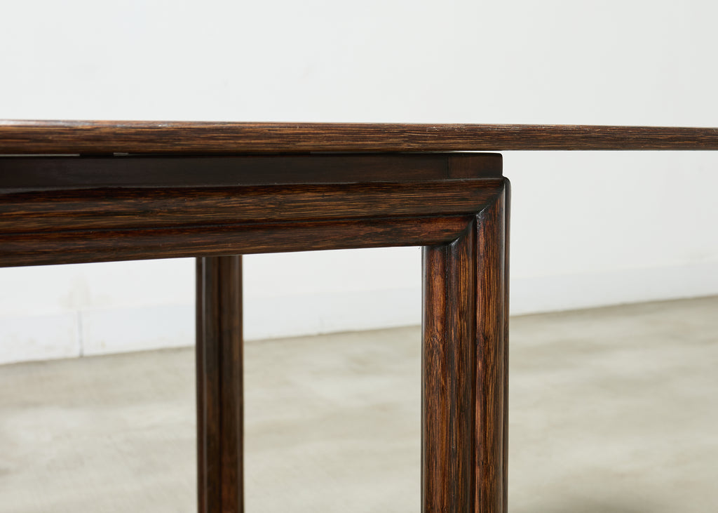 McGuire Organic Modern Rattan and Oak Flip-Top Games Table