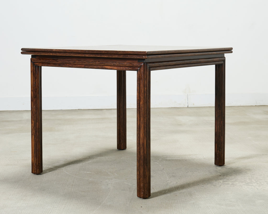 McGuire Organic Modern Rattan and Oak Flip-Top Games Table