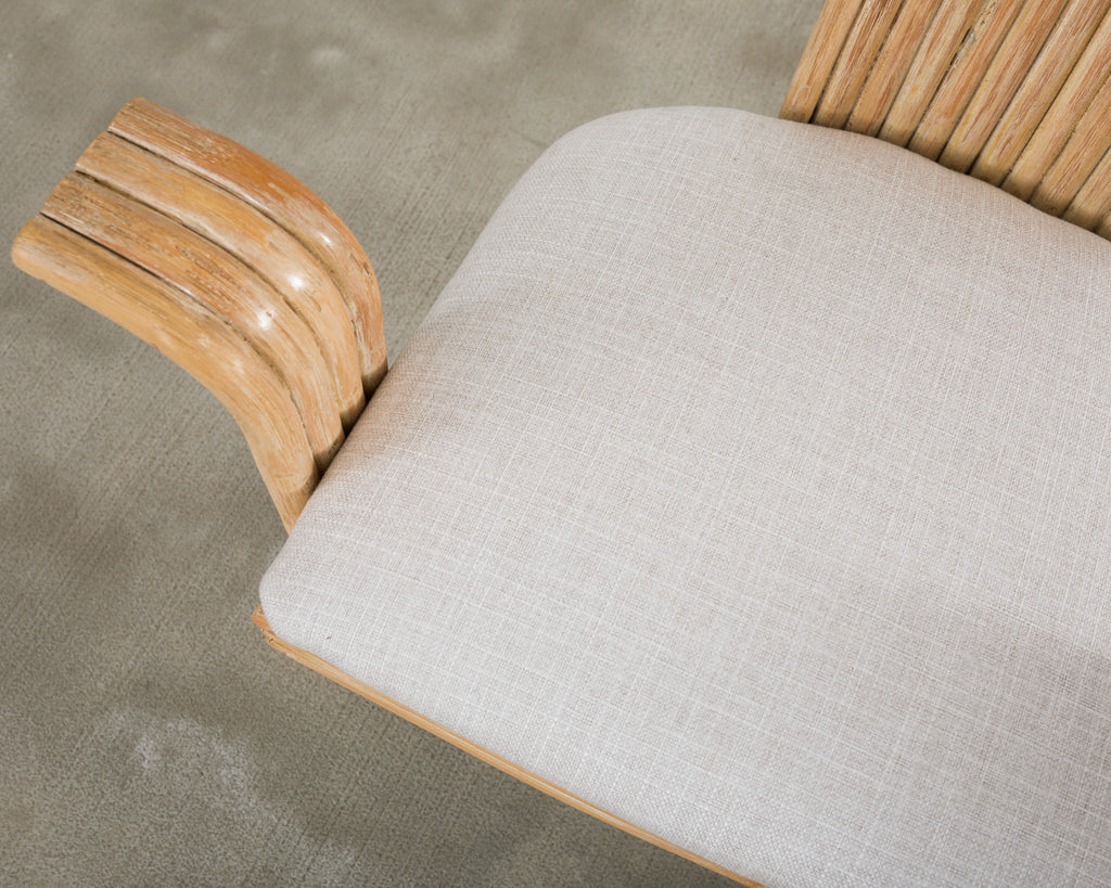 McGuire Mackintosh Style Organic Modern Rattan Dining Armchairs