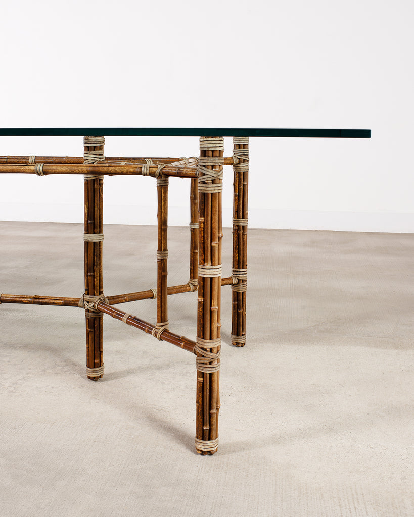 McGuire Organic Modern Rectangular Bamboo Dining Table 8 Ft.