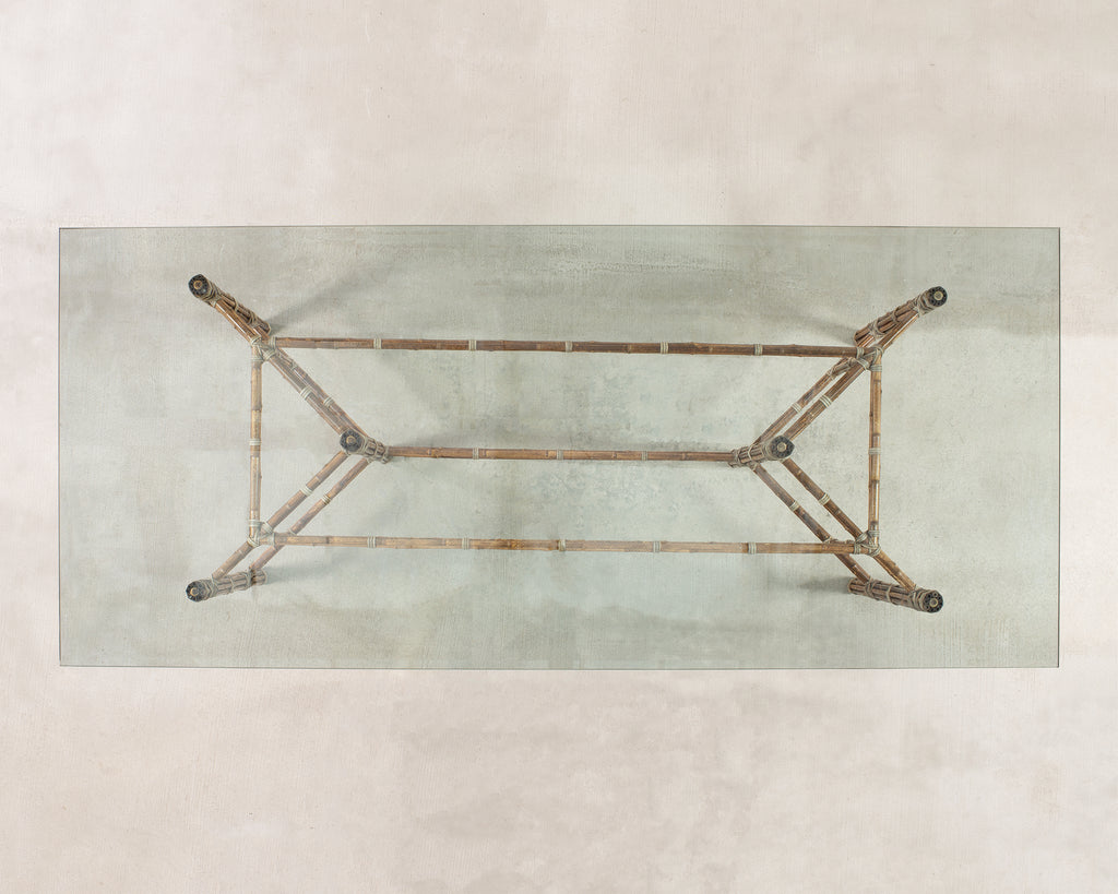 McGuire Organic Modern Rectangular Bamboo Dining Table 8 Ft.