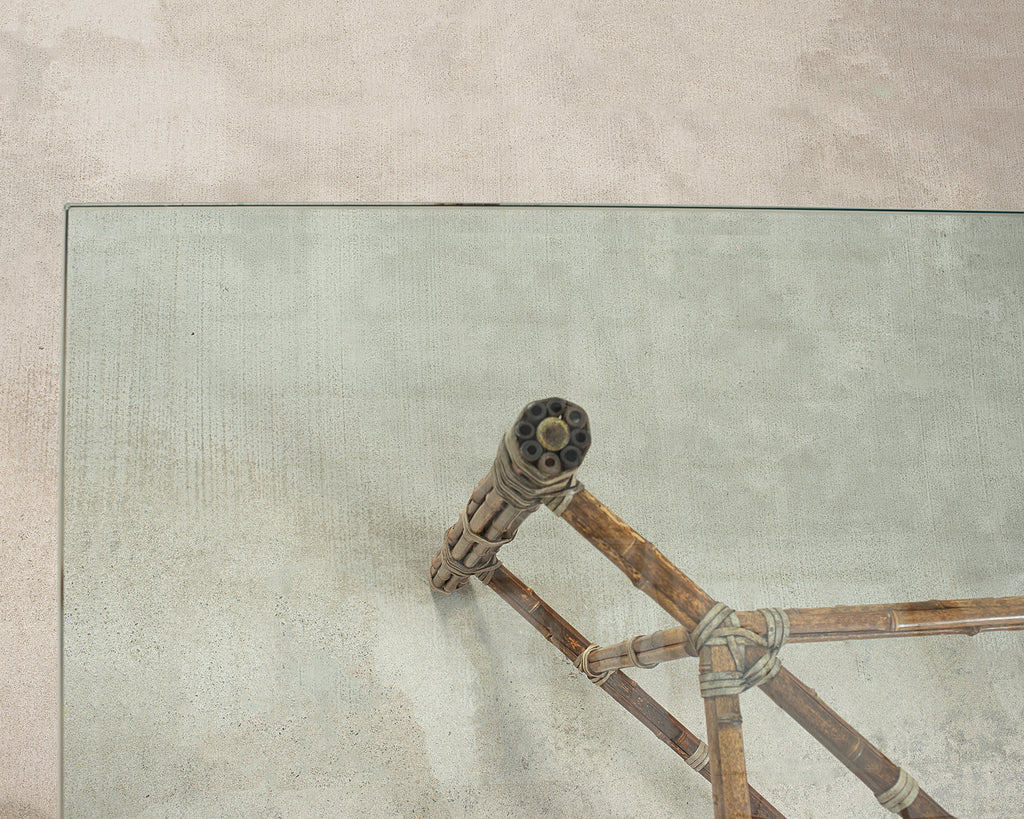 McGuire Organic Modern Rectangular Bamboo Dining Table 8 Ft.