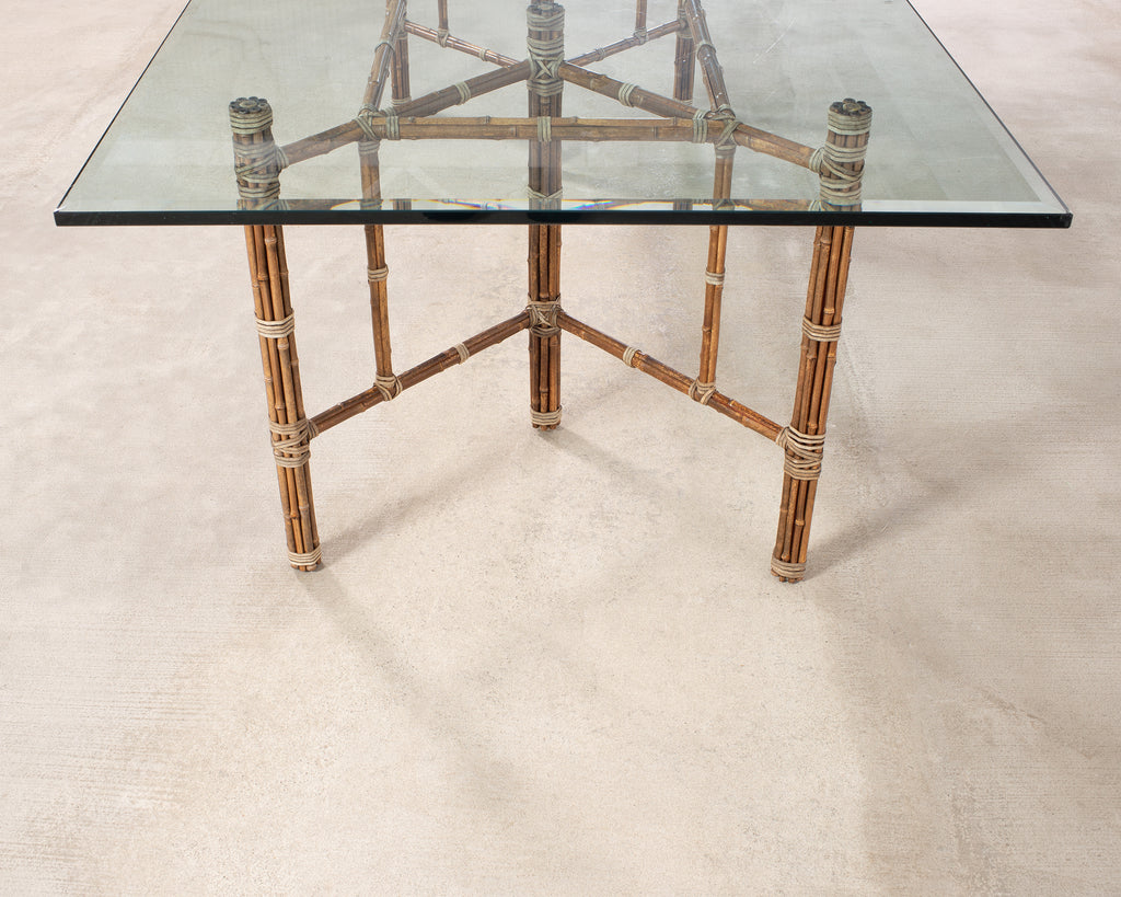 McGuire Organic Modern Rectangular Bamboo Dining Table 8 Ft.