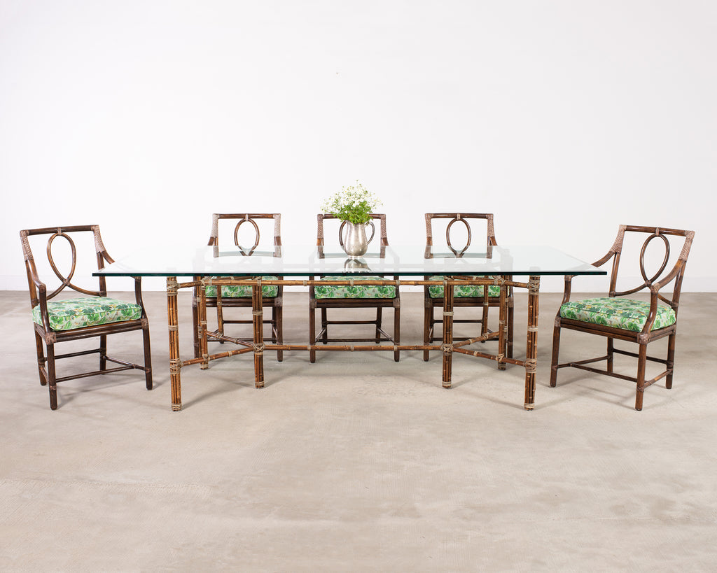 McGuire Organic Modern Rectangular Bamboo Dining Table 8 Ft.