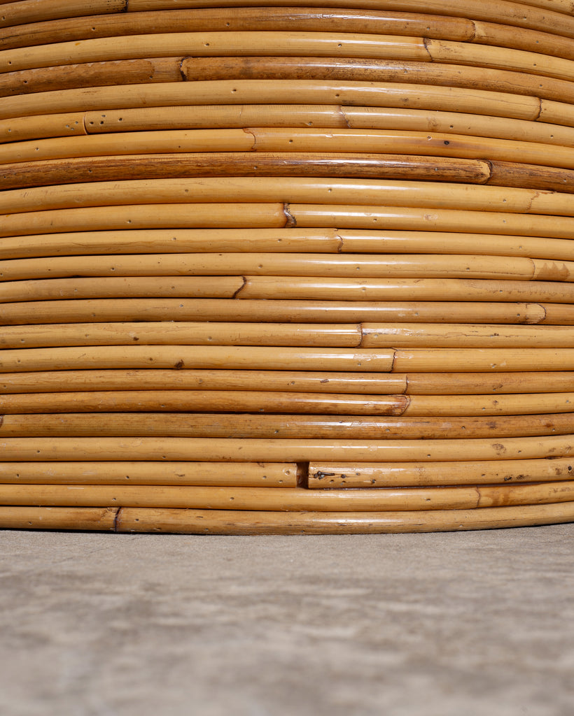 McGuire Organic Modern Rattan Pencil Reed Round Dining Table