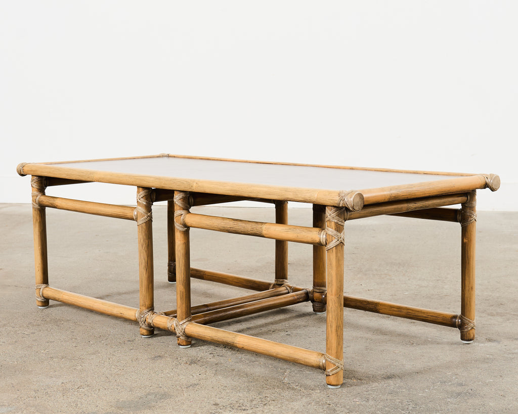 McGuire Organic Modern Rattan Living Room Suite