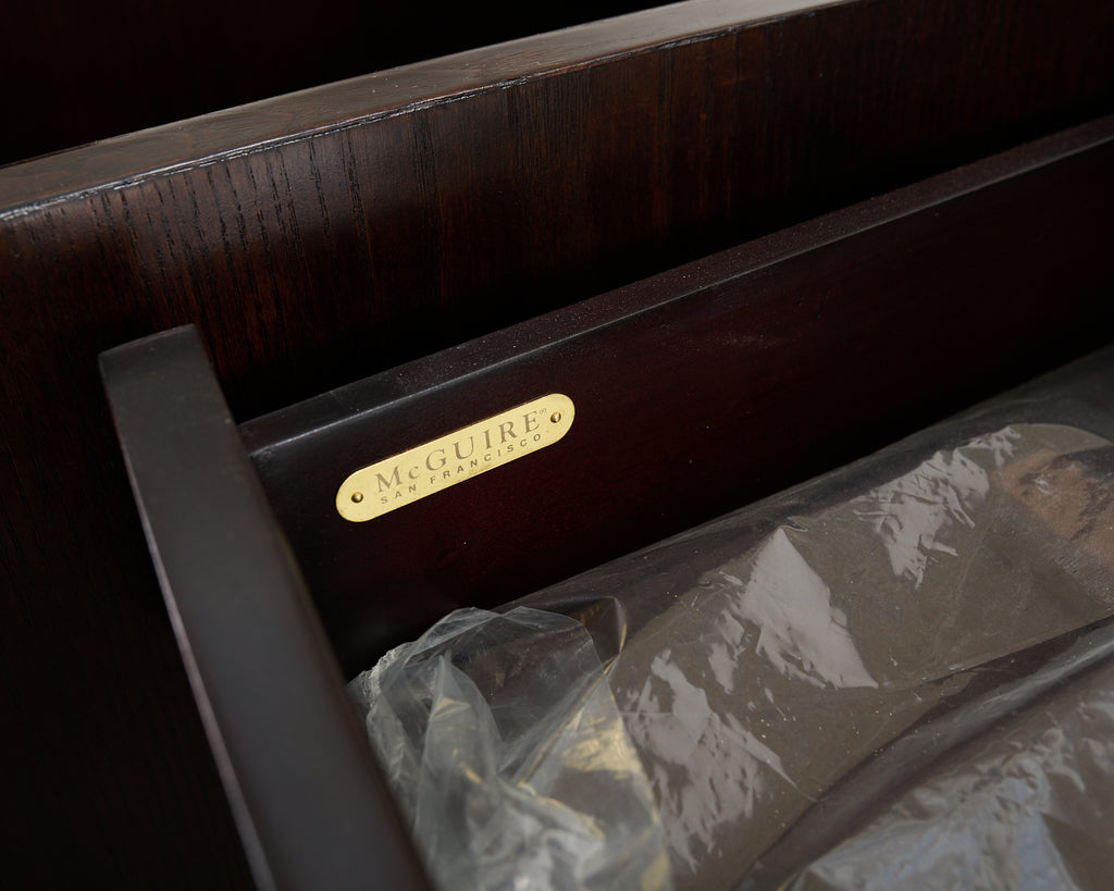 Barbara Barry for McGuire Rattan Oak Raffia Sideboard Buffet