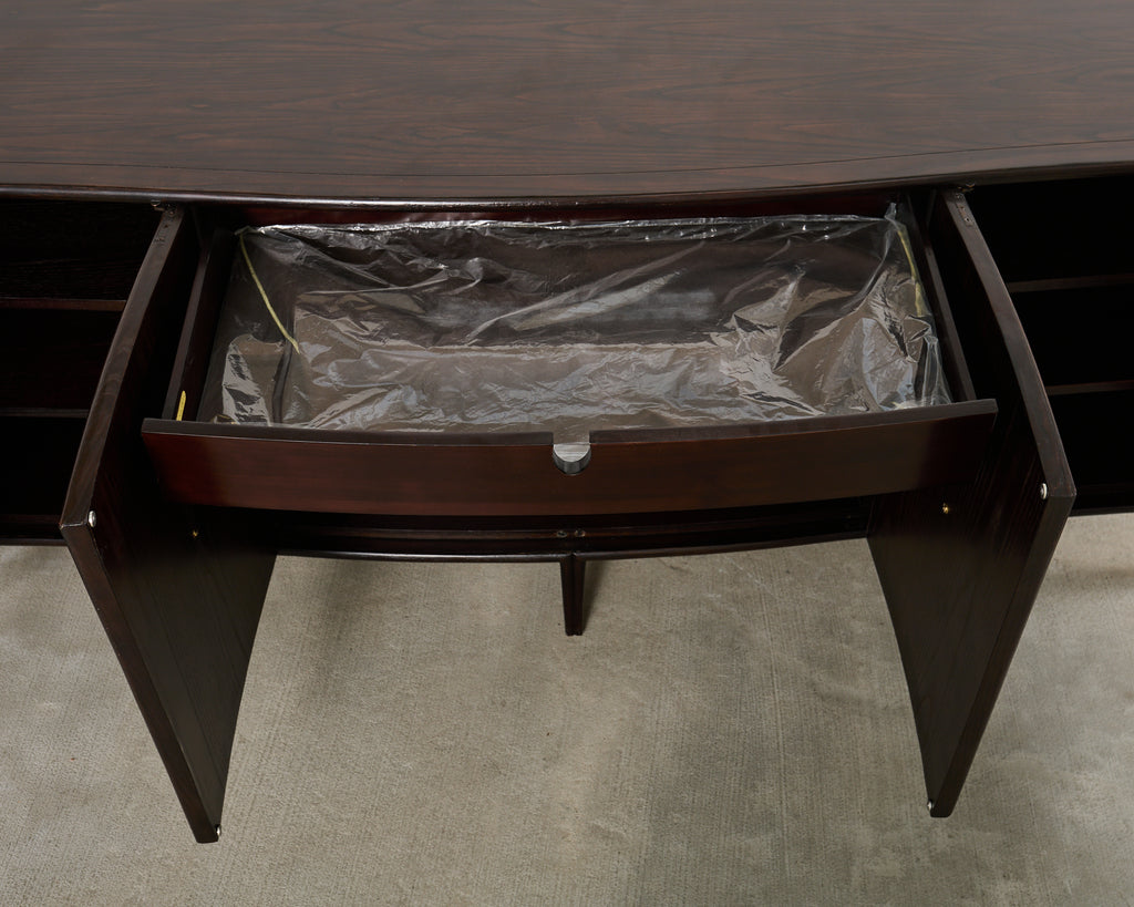 Barbara Barry for McGuire Rattan Oak Raffia Sideboard Buffet