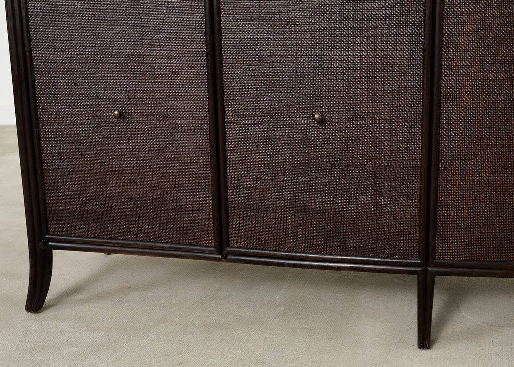 Barbara Barry for McGuire Rattan Oak Raffia Sideboard Buffet