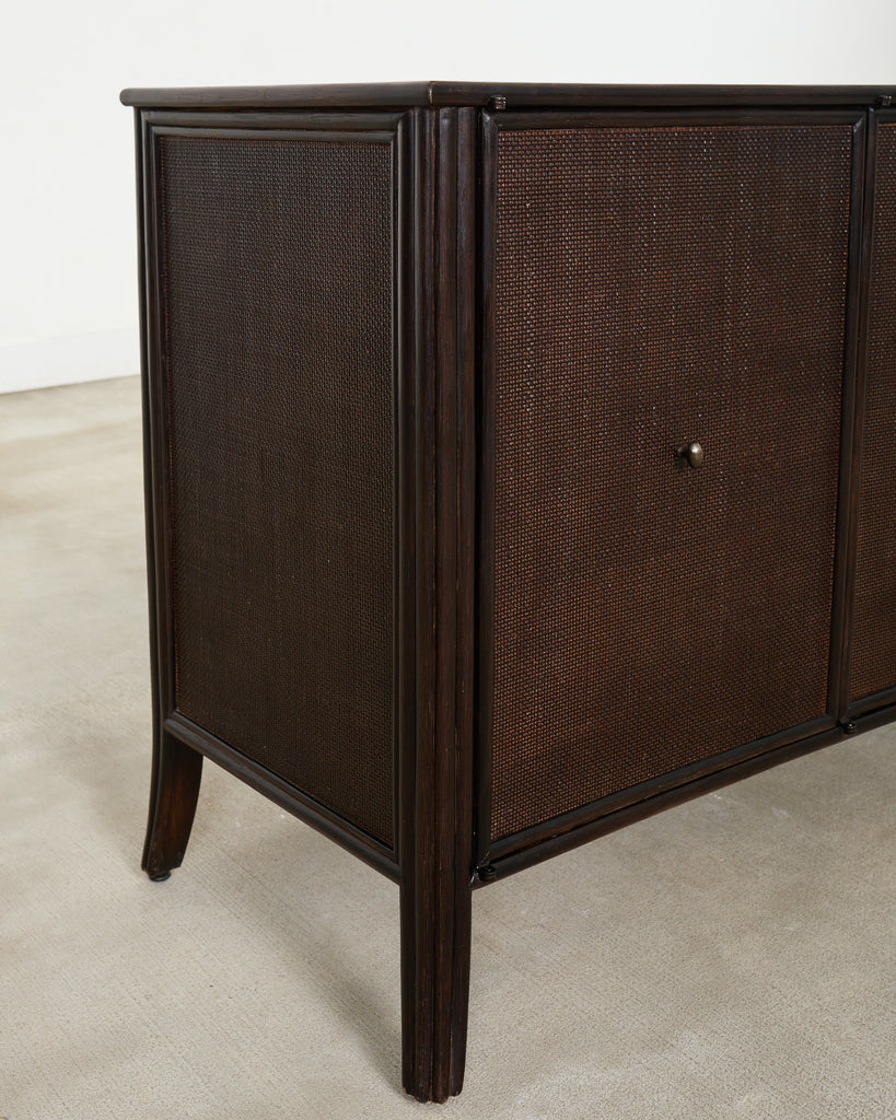 Barbara Barry for McGuire Rattan Oak Raffia Sideboard Buffet