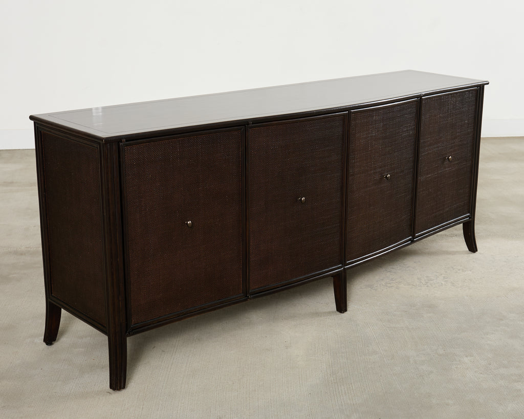 Barbara Barry for McGuire Rattan Oak Raffia Sideboard Buffet