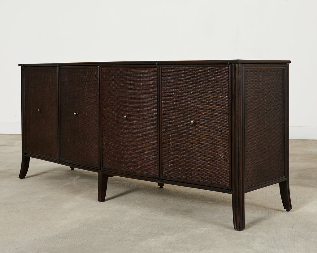 Barbara Barry for McGuire Rattan Oak Raffia Sideboard Buffet