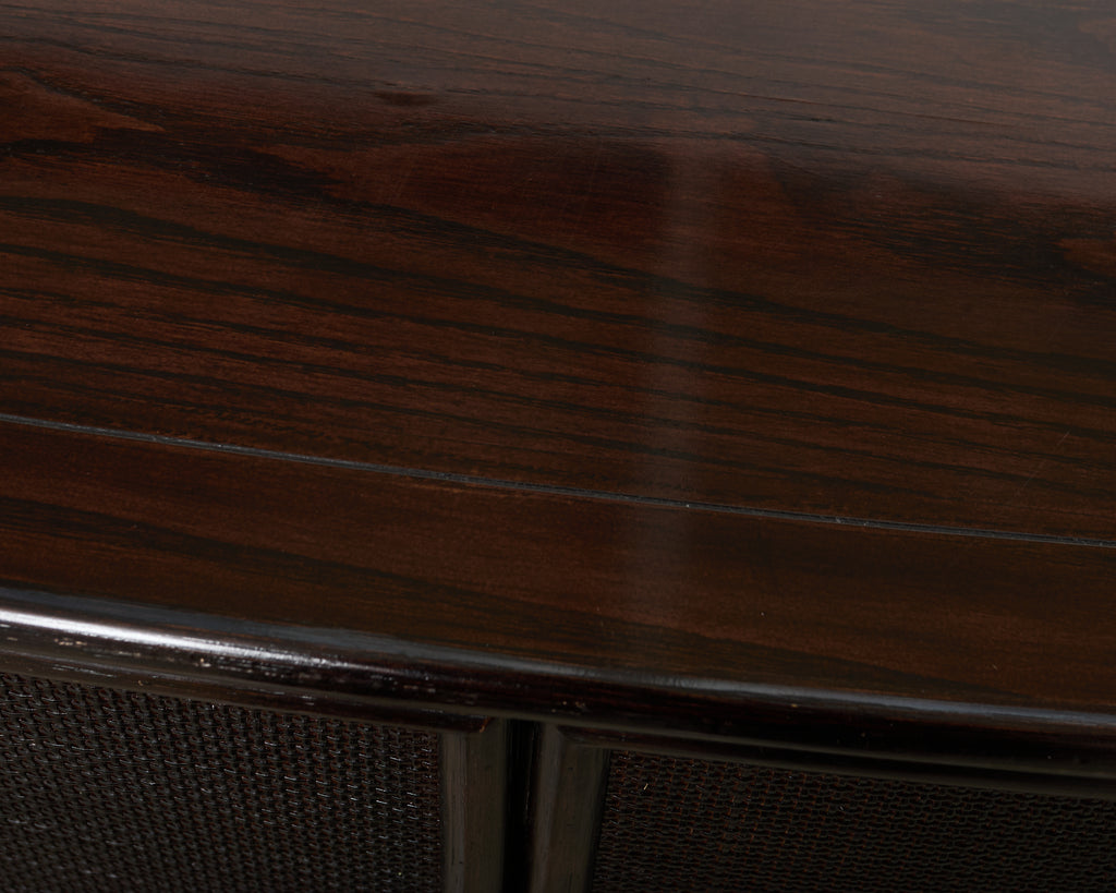 Barbara Barry for McGuire Rattan Oak Raffia Sideboard Buffet