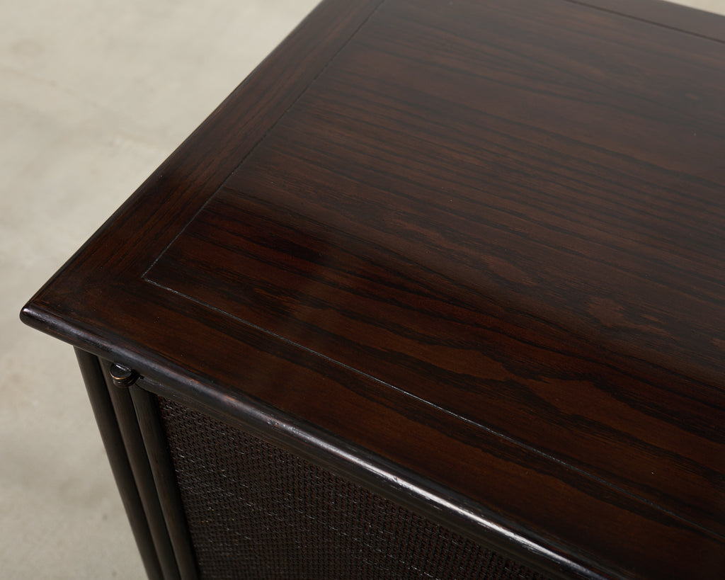 Barbara Barry for McGuire Rattan Oak Raffia Sideboard Buffet