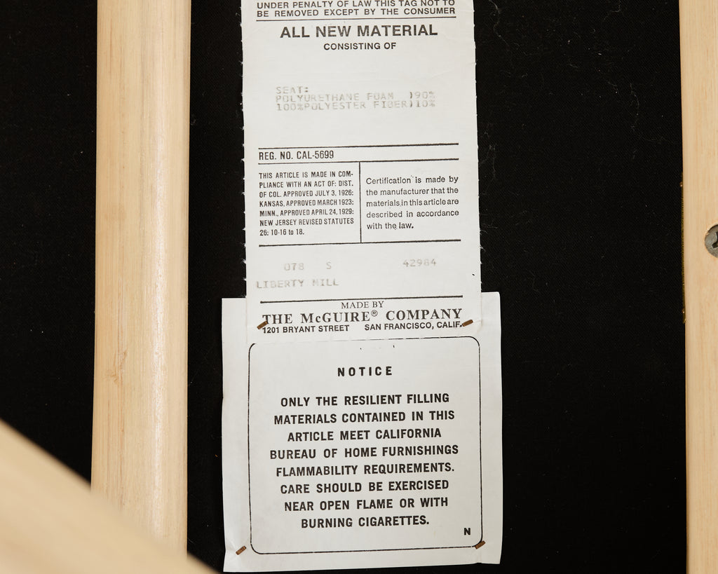 McGuire Organic Modern Lacquered Rattan Foot Stool Bench