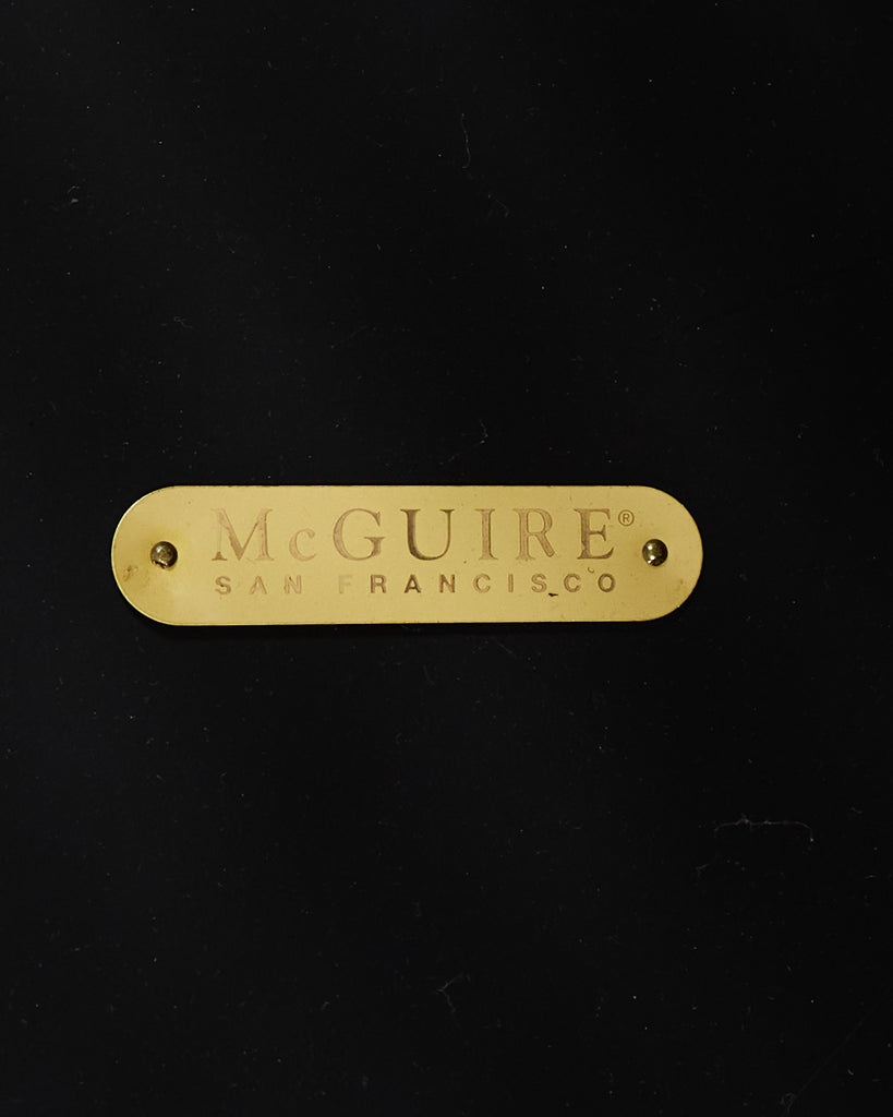 Pair of McGuire Bamboo Cube Granite Top Drinks Tables