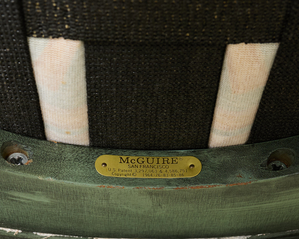 McGuire Organic Modern Twisted Rattan Lounge Chair