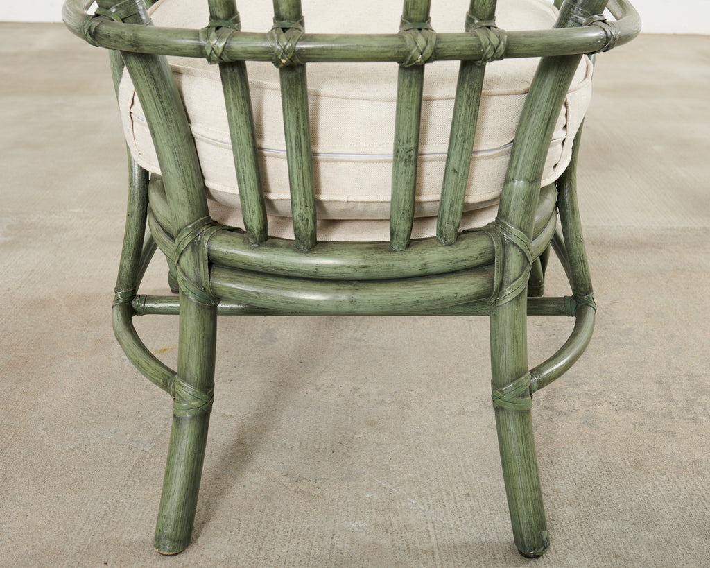 McGuire Organic Modern Twisted Rattan Lounge Chair