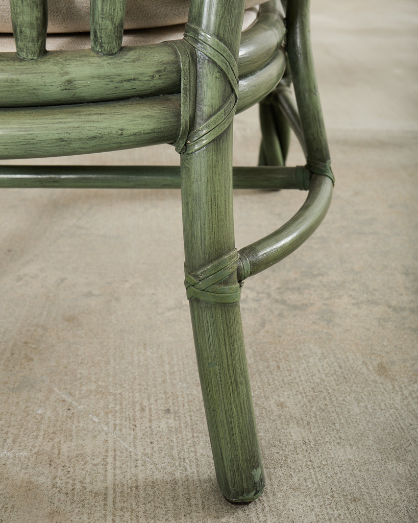 McGuire Organic Modern Twisted Rattan Lounge Chair