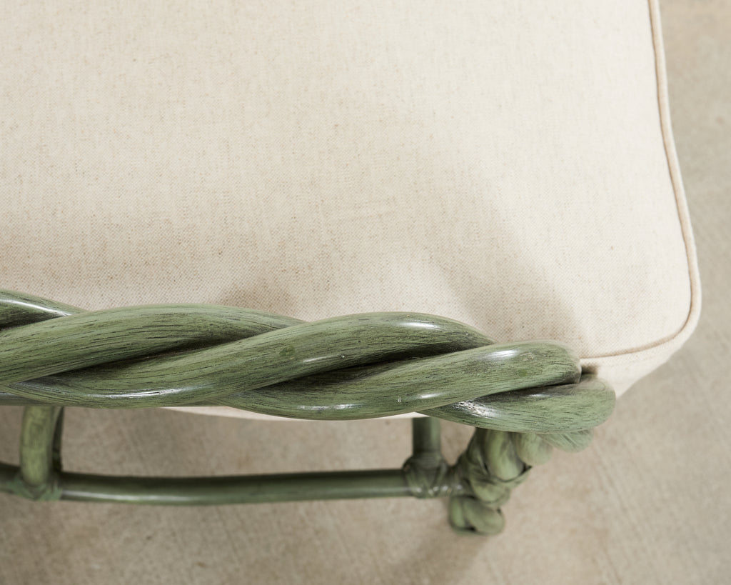 McGuire Organic Modern Twisted Rattan Lounge Chair